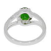 Sterling Silver Semi Mount Ring Setting Oval OV 8x6mm White Topaz PJC2537R - Syzjewelry